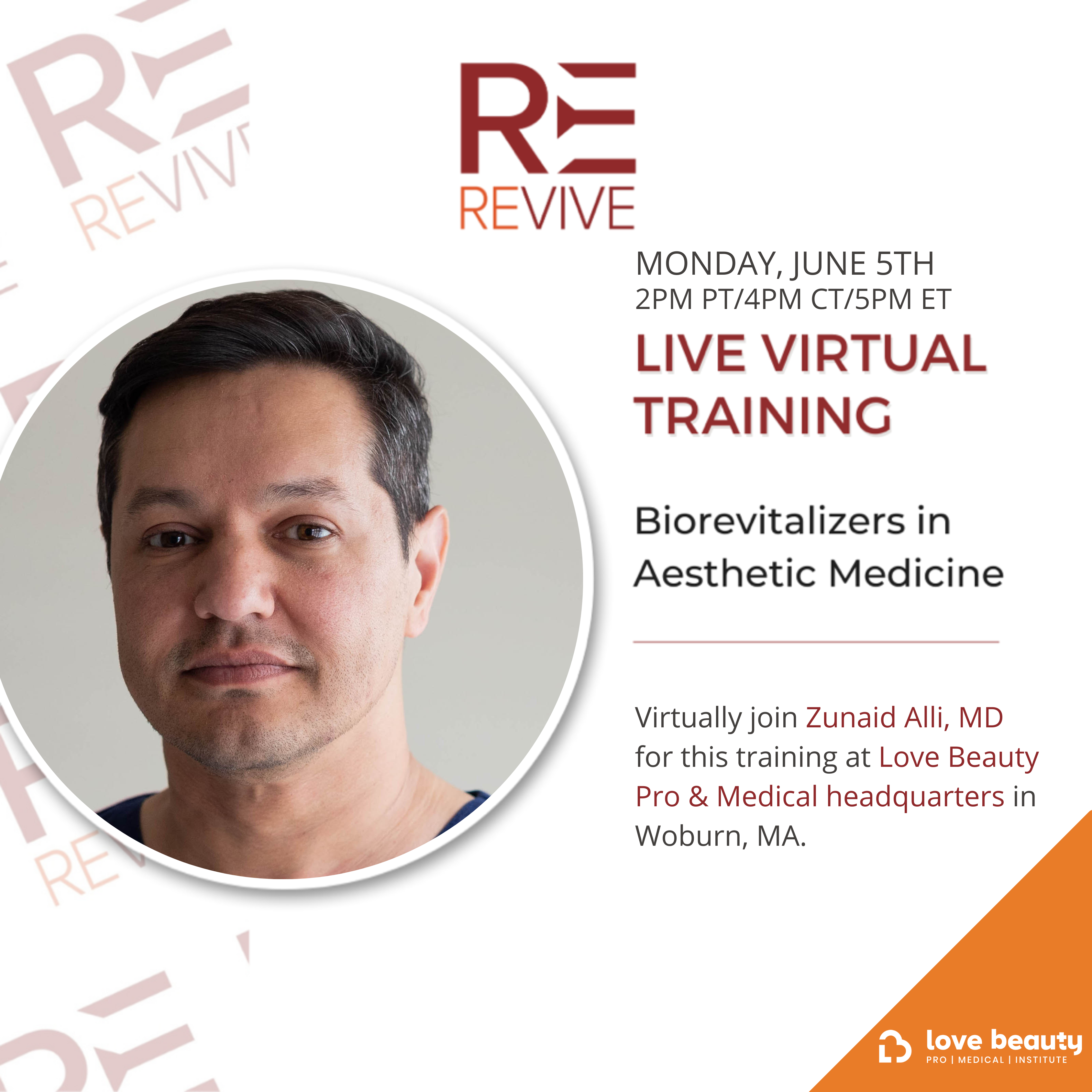 VIRTUAL TRAINING: LIVE with REVIVE™ with Dr. Zunaid Alli PLUS ACCESS TO DIDACTIC TRAINING VIDEO BUNDLE