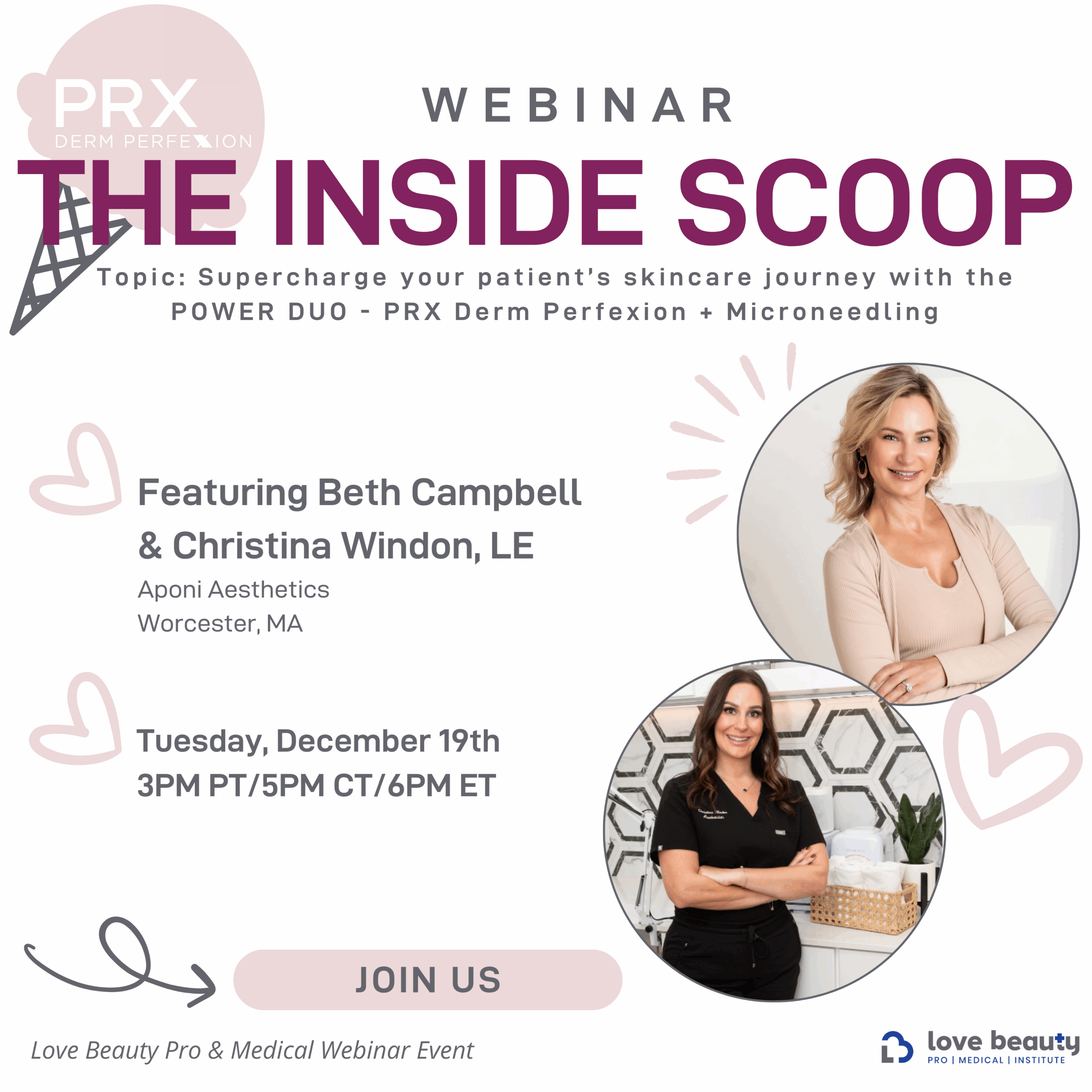 WEBINAR THE INSIDE SCOOP - PRX Derm Perfexion featuring Aponi Aesthetics