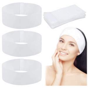 Headbands, Disposable Non-Woven Stretch with Velcro Closure, 50ct
